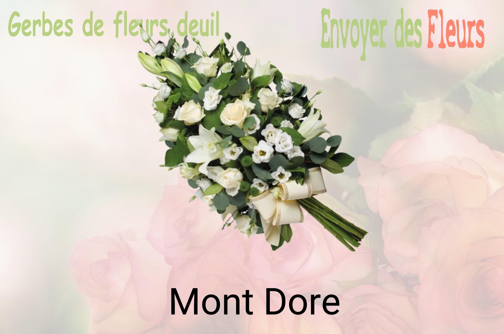 Gerbe de fleurs de deuil livrée à Mont-Dore